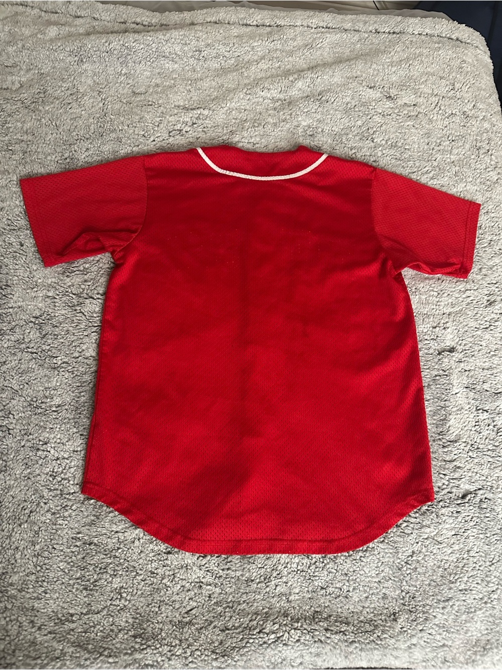 Stussy Mesh Baseball Jersey Shirt Red - Authentic - Picture 5 of 5